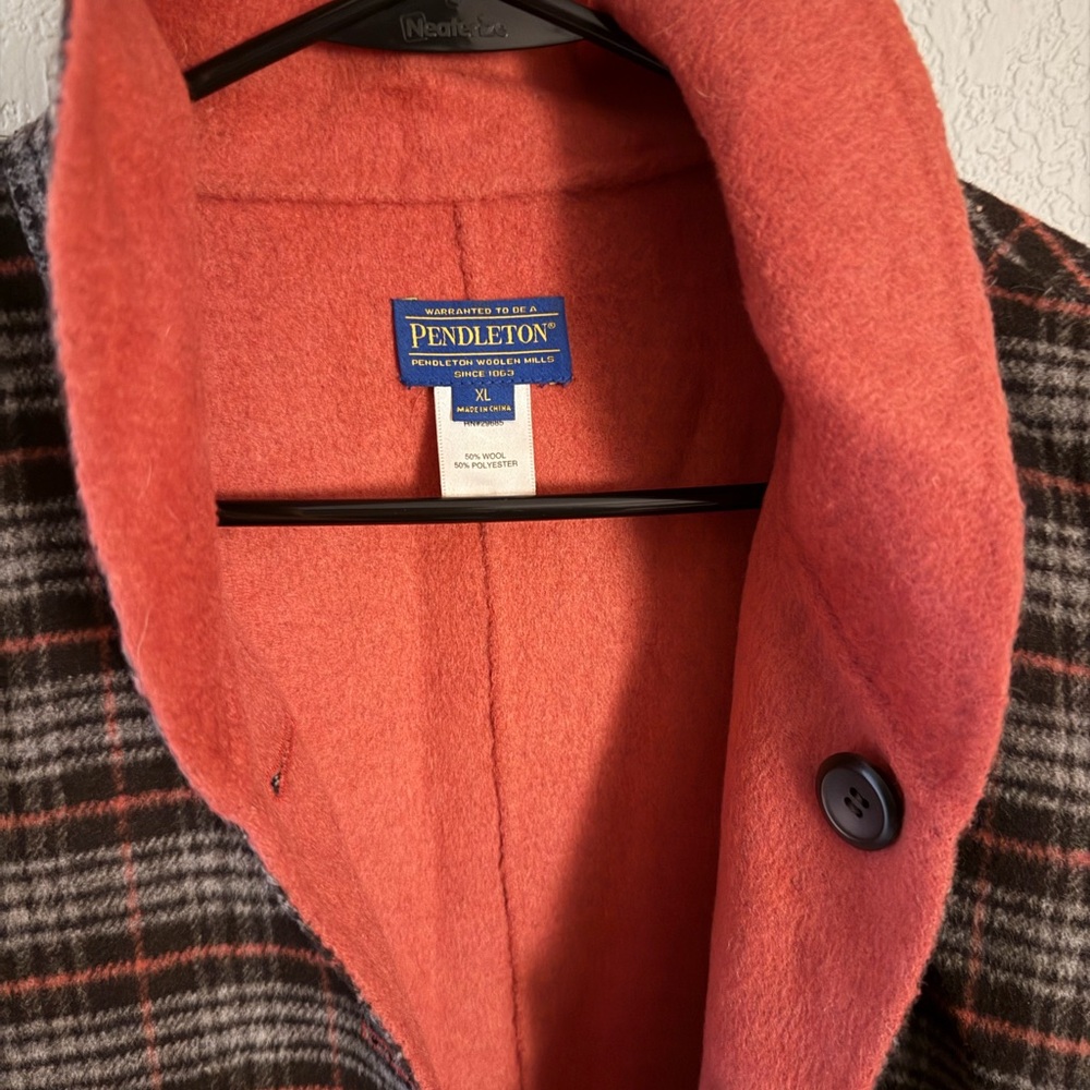 Pendleton Plaid Jacket With Pink Interior - image 2